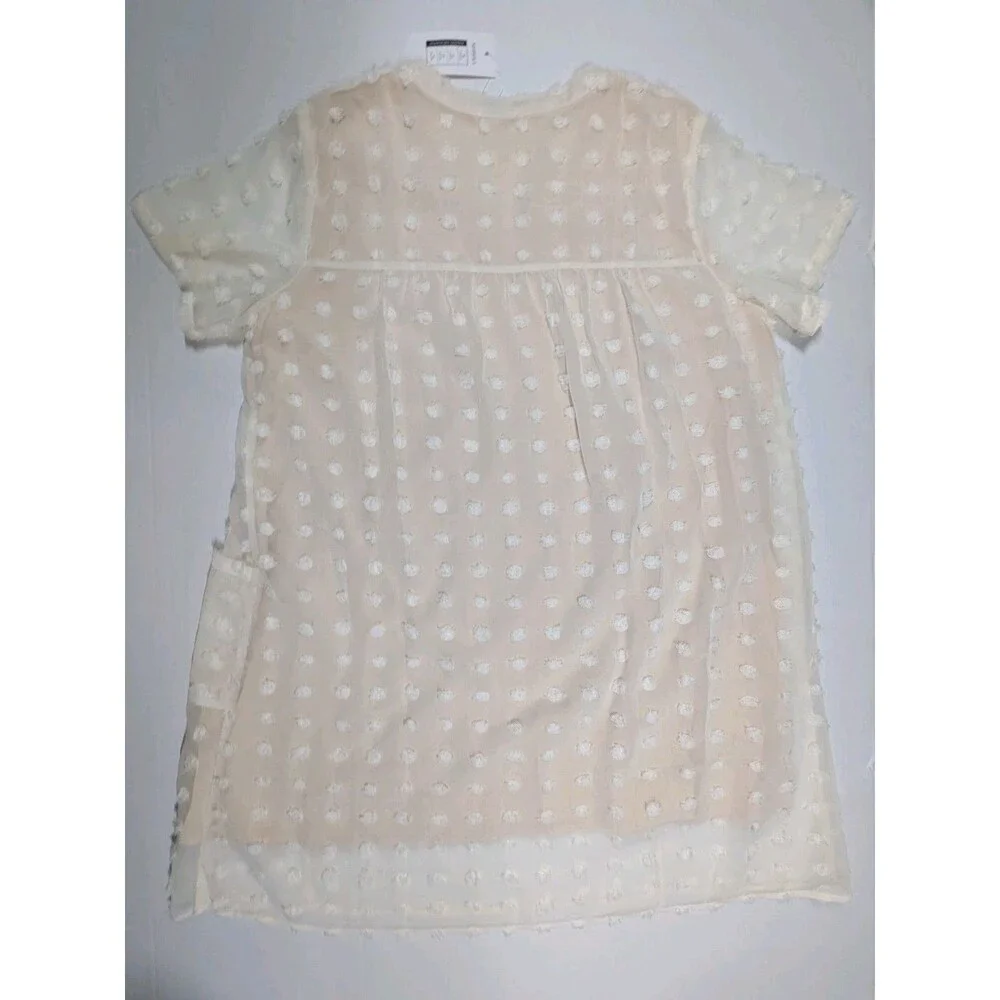 MIHOLL Dusty Pink & Ivory/Cream Swiss Dot Shift Dress XXL (2 dresses) - Picture 11 of 16